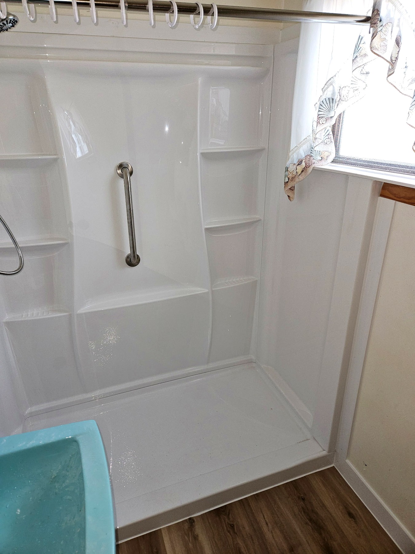 Completed accessible shower